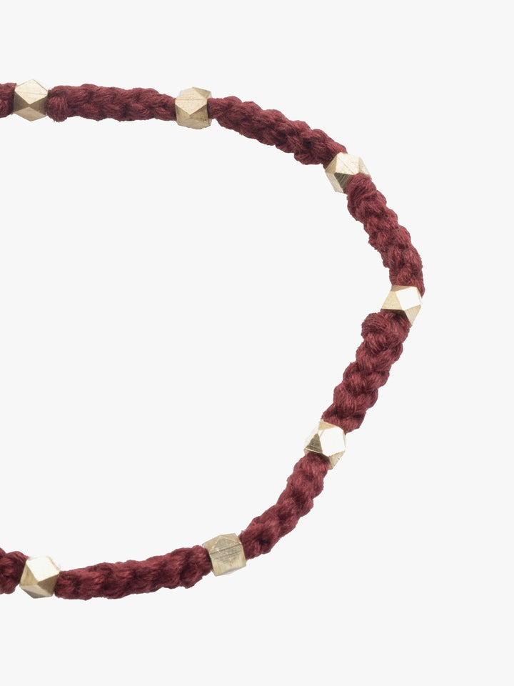 AnkletMaroon Patwa Thread Anklet with Metallic BeadsKaladoraFlourish Planet