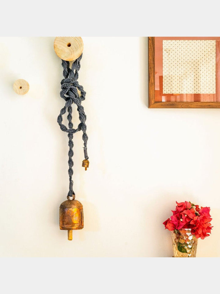 Home DecorMeander Hand - Knotted Wind Chime with Metal Bell(Long)One 'O' Eight KnotsFlourish Planet