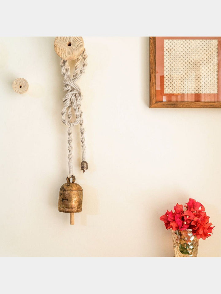 Home DecorMeander Hand - Knotted Wind Chime with Metal Bell(Long)One 'O' Eight KnotsFlourish Planet