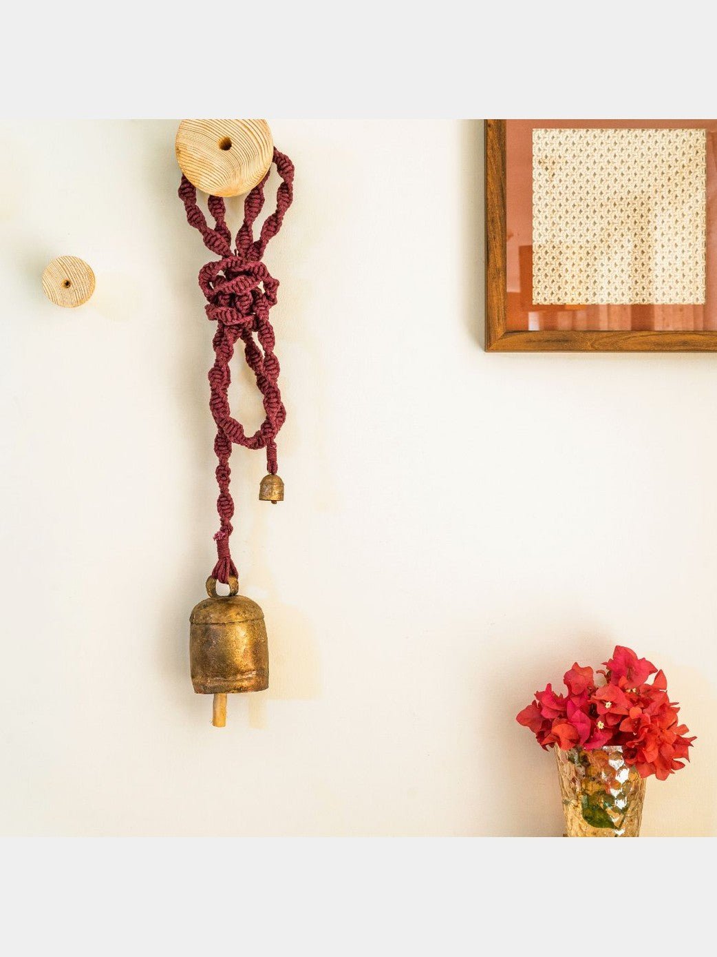Home DecorMeander Hand - Knotted Wind Chime with Metal Bell(Long)One 'O' Eight KnotsFlourish Planet