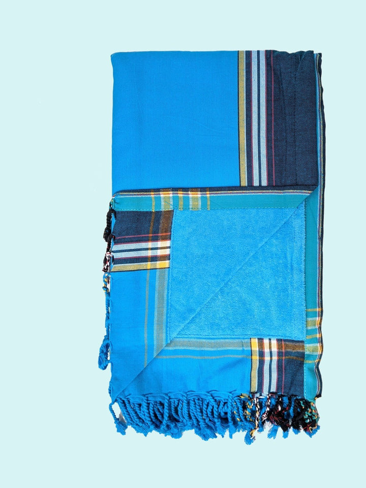 Bath LinenMedium Blue Kenyan Beach TowelSwahili Coast