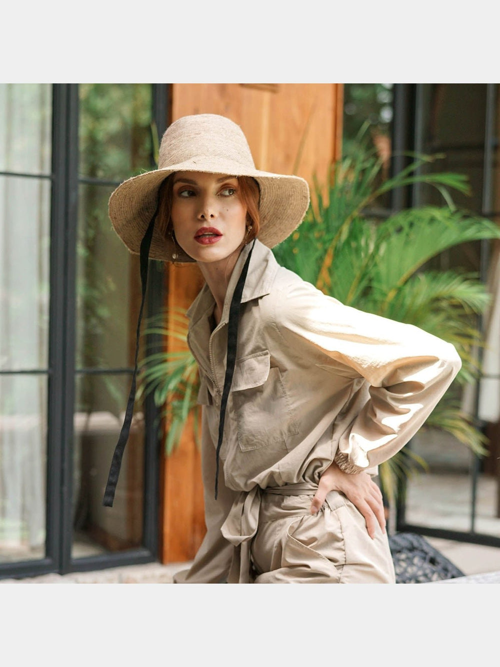 Personal AccessoriesMEG Jute Straw Hat In Nude BeigeBrunnaCo