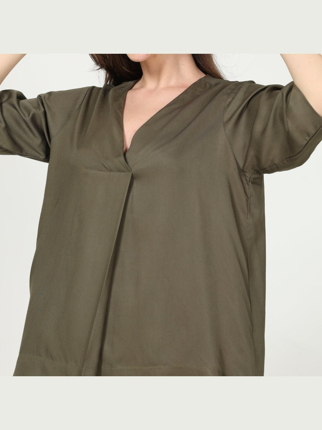 TopsModal Solid Front Pleat TopSaltpetre