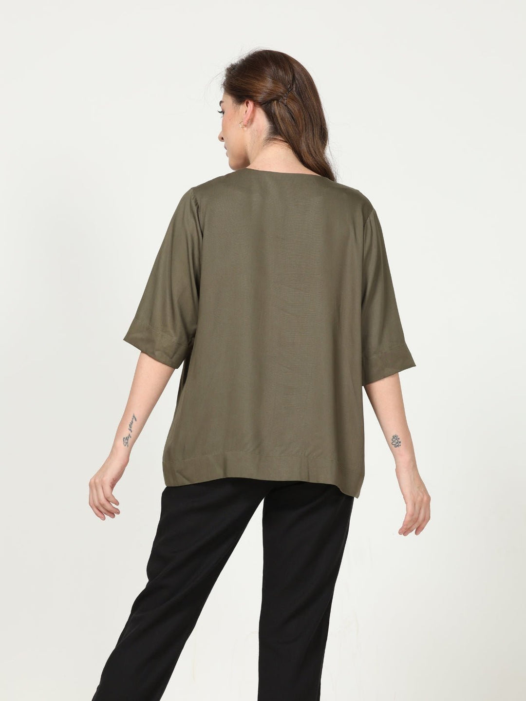 TopsModal Solid Front Pleat TopSaltpetreFlourish Planet