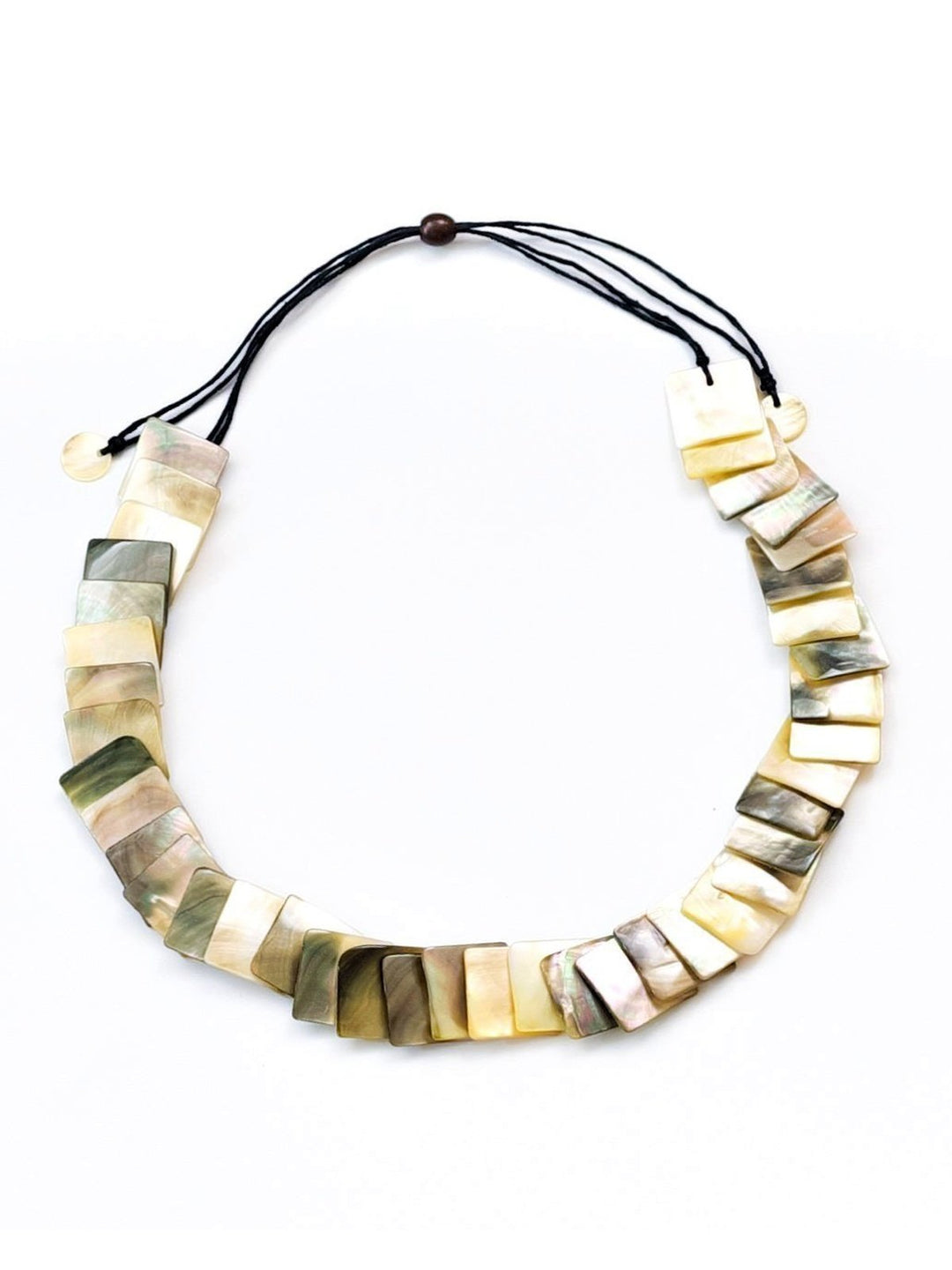 JewelryMother of Pearl Shell Necklace - Playa Iridescent Grey | LIKHÂLIKHÂ