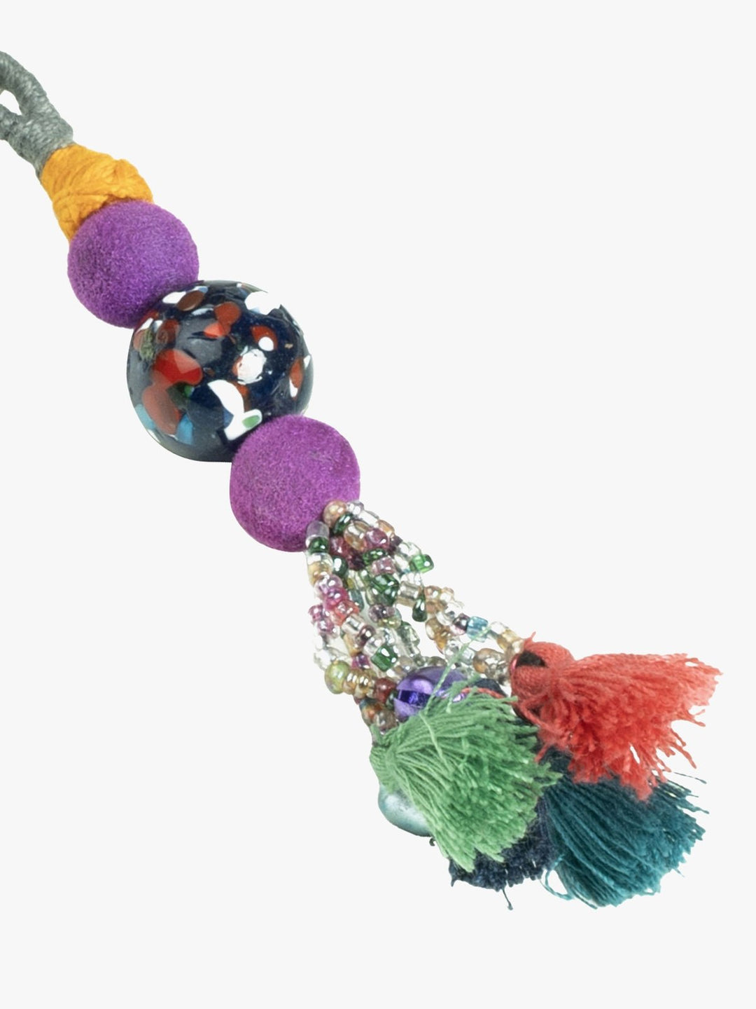 Personal AccessoriesMulticolor Patwa Thread & Bead Keychain with TasselKaladoraFlourish Planet
