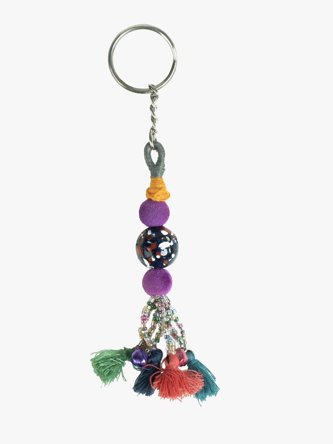 Personal AccessoriesMulticolor Patwa Thread & Bead Keychain with TasselKaladoraFlourish Planet