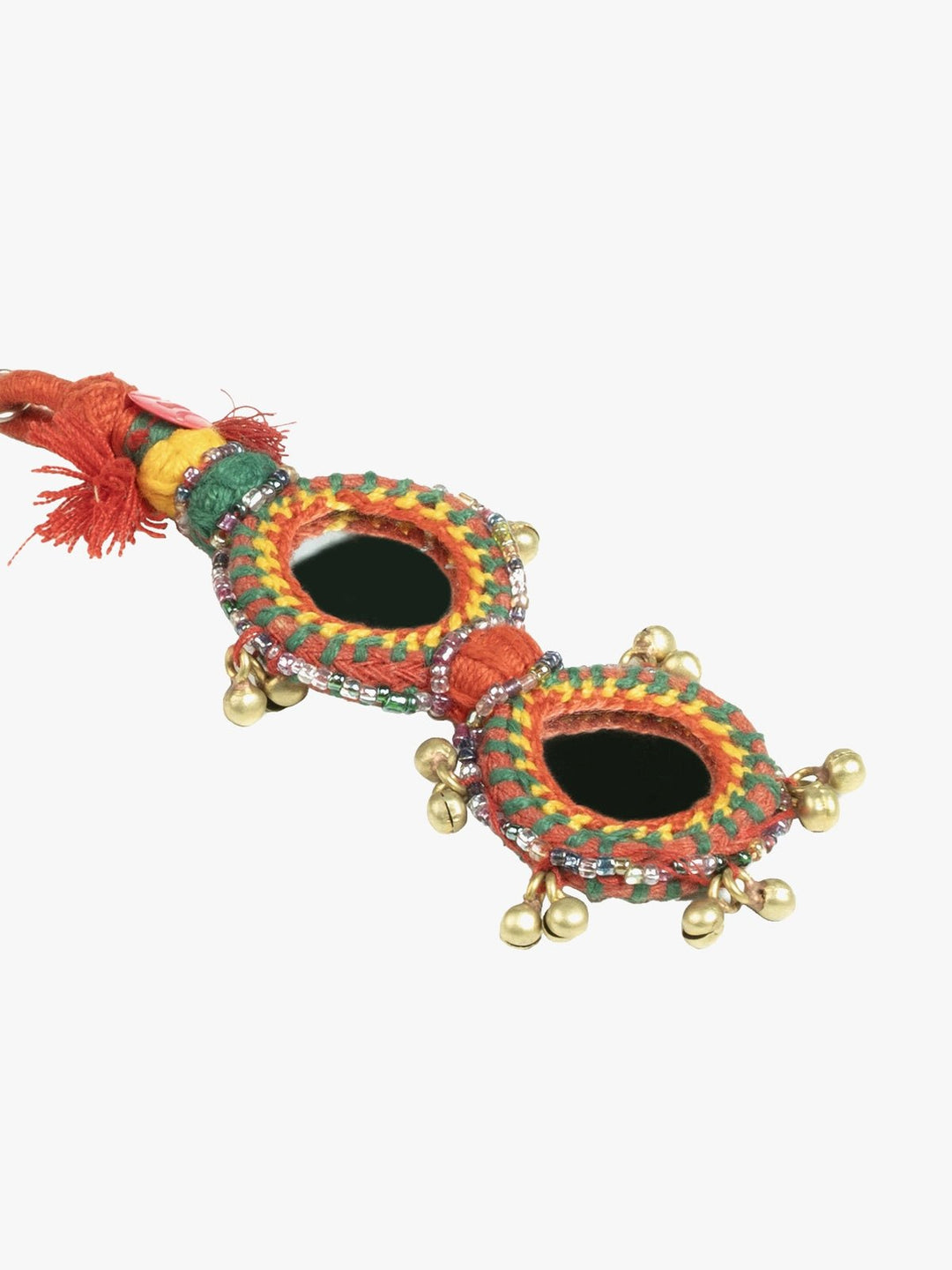 Personal AccessoriesMulticolor Patwa Thread Mirror Keychain with Beads & Tassels 1KaladoraFlourish Planet