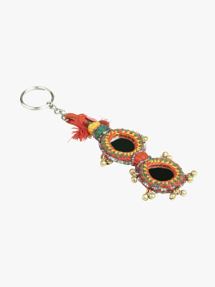 Personal AccessoriesMulticolor Patwa Thread Mirror Keychain with Beads & Tassels 1KaladoraFlourish Planet