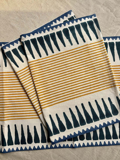 Table and DiningMustard & Blue Striped PlacematsArras