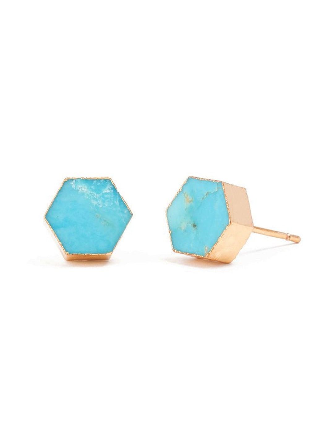 JewelryNatalie Turquoise Hexagon Stud EarringsStarfish Project