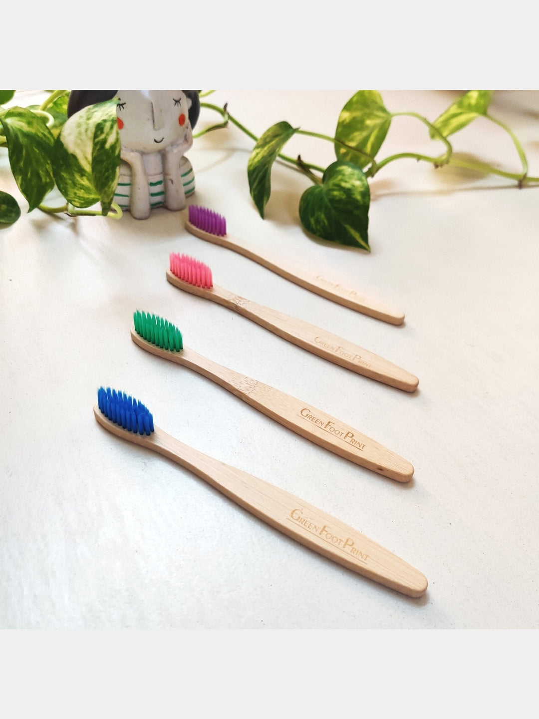 Personal CareNatural Bamboo Kids Toothbrush|Charcoal Bristles | Pack Of 4GreenFootPrint