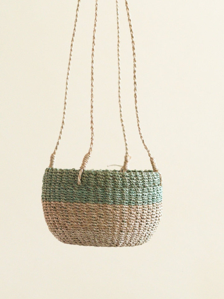 Home DecorNatural + Sage Hanging Planter - Hanging Bin | LIKHÂLIKHÂ