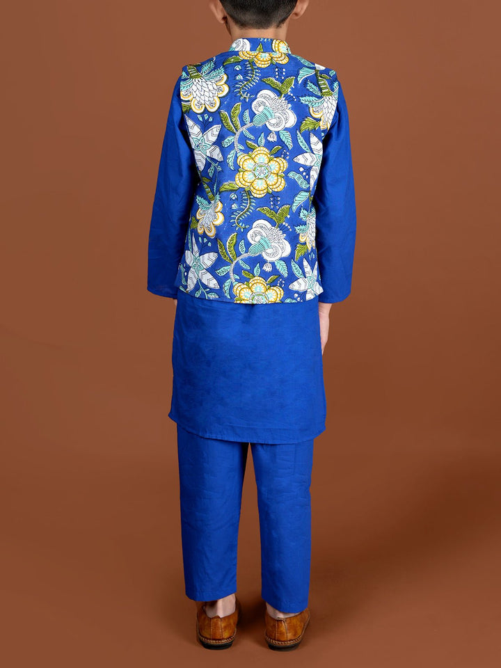 Suits & SetsNehru Jacket - Kurta Set Royal BlueKalp