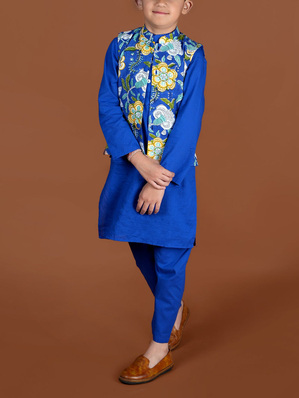 Suits & SetsNehru Jacket - Kurta Set Royal BlueKalp