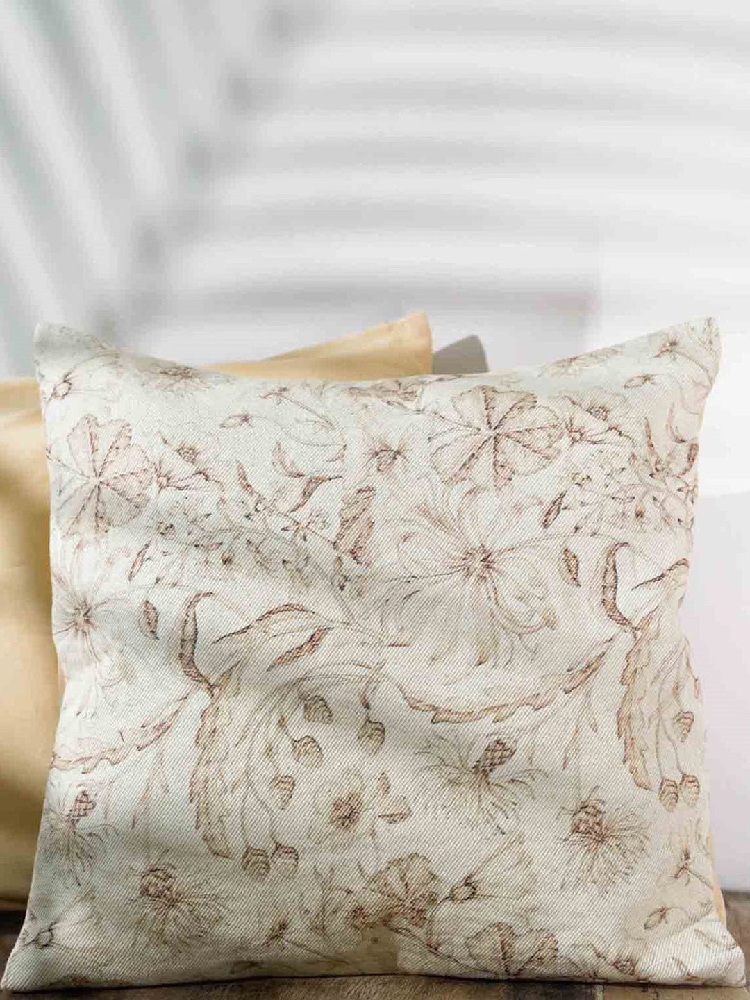 Bed and LivingNeutral Garden Floral Cushion CoverHome Yarn