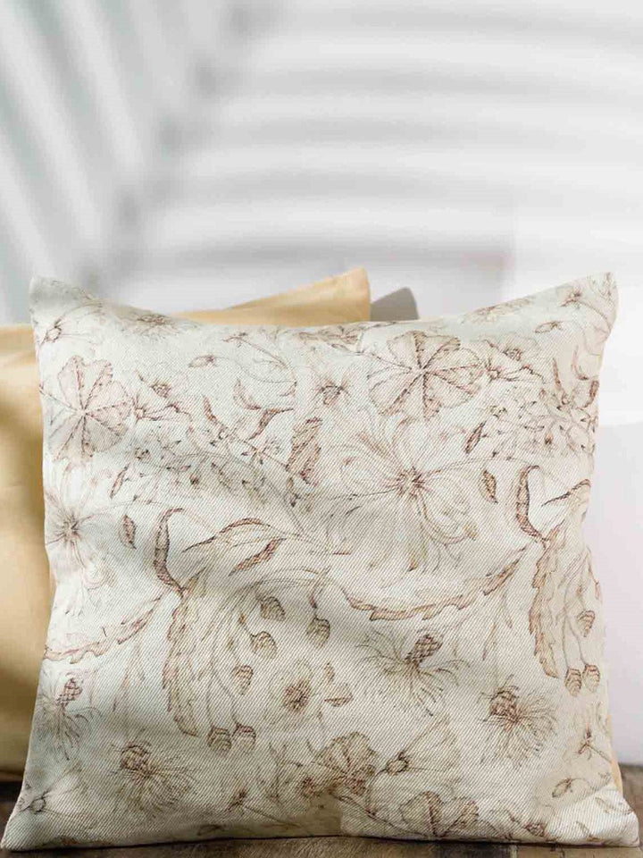 Bed and LivingNeutral Garden Floral Cushion CoverHome Yarn