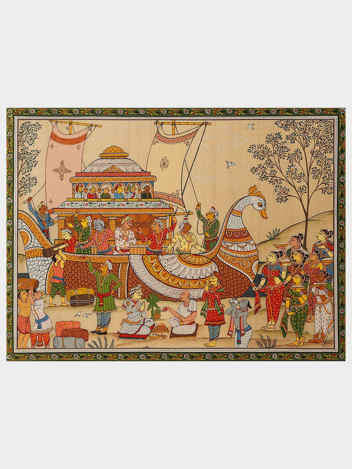 DecorOdisha Pattachitra on Silk: Bali JatraAravali