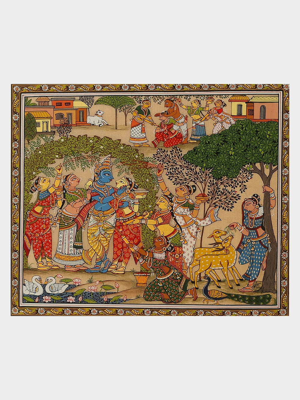 DecorOdisha Pattachitra on Silk: BasantAravali