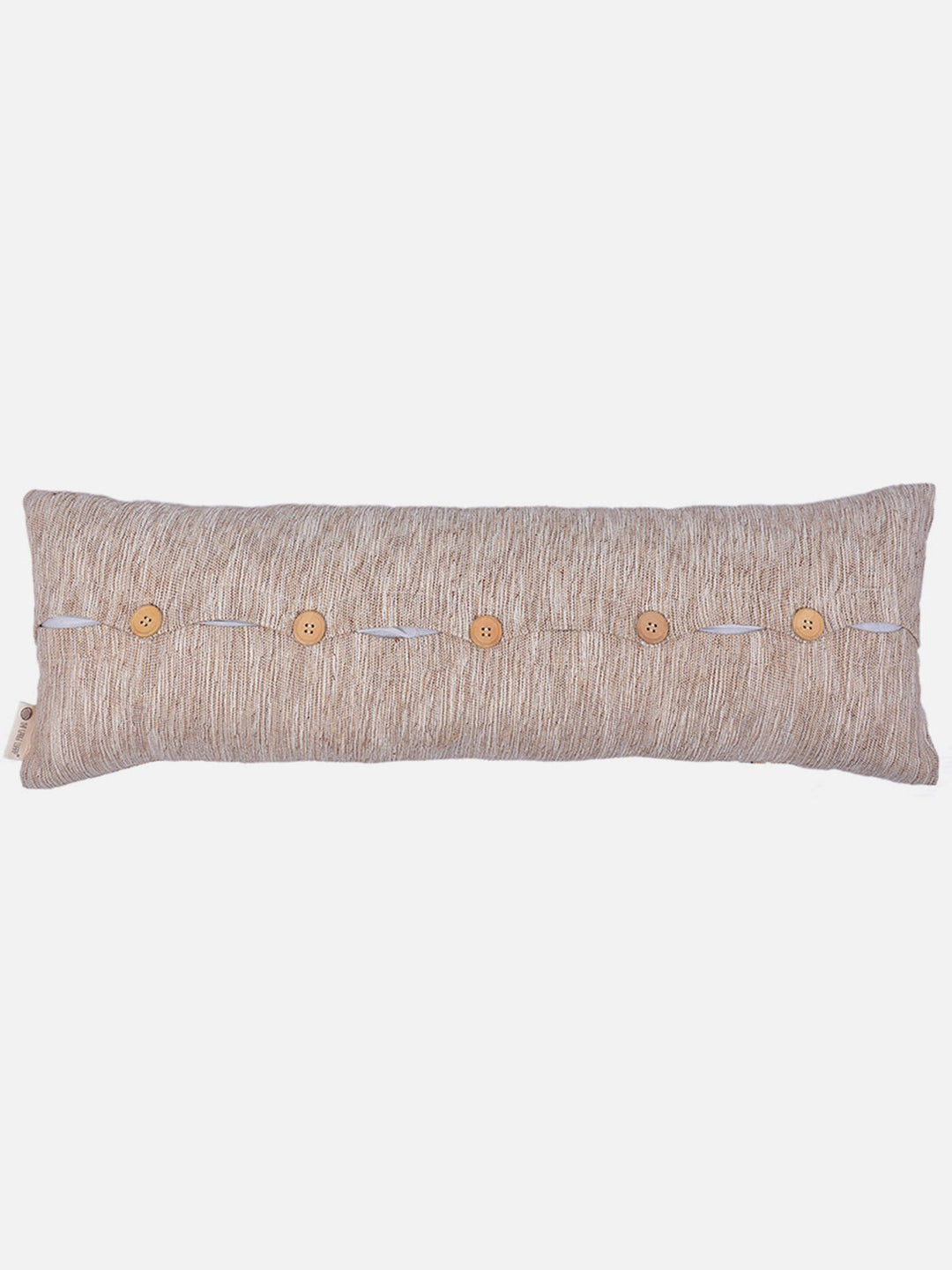 Bed and LivingOmbre Rib Dib Lumbar Cushion Beige Natural And BrownThe Greige Warp