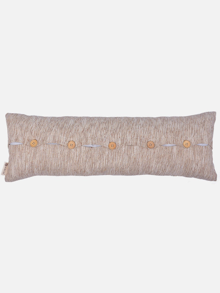 Bed and LivingOmbre Rib Dib Lumbar Cushion Beige Natural And BrownThe Greige Warp