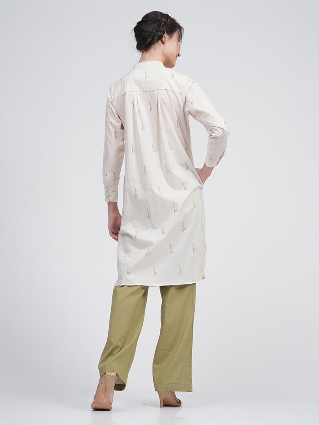 Co - ord SetOrganic Cotton Block Printed Pleated Tunic with Trousers Co - ord SetSaltpetre