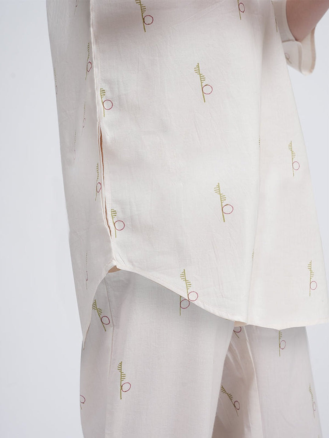 Co - ord SetOrganic Cotton Block Printed Skipper Collar Tunics & Trousers Co - ords SetSaltpetre