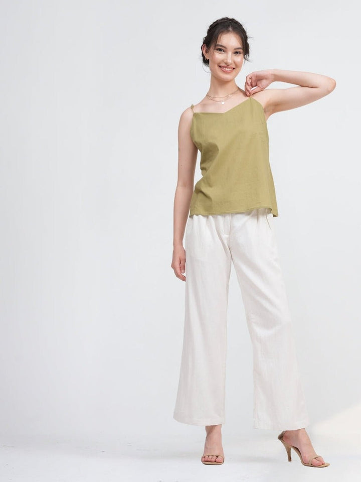 Co - ord SetOrganic Cotton Block Printed Slip Top with Trousers Co - ords SetSaltpetre