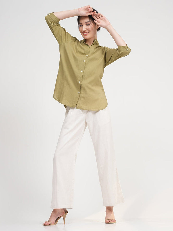 Co - ord SetOrganic Cotton Dianne Shirt with Trousers Co - ords SetSaltpetre