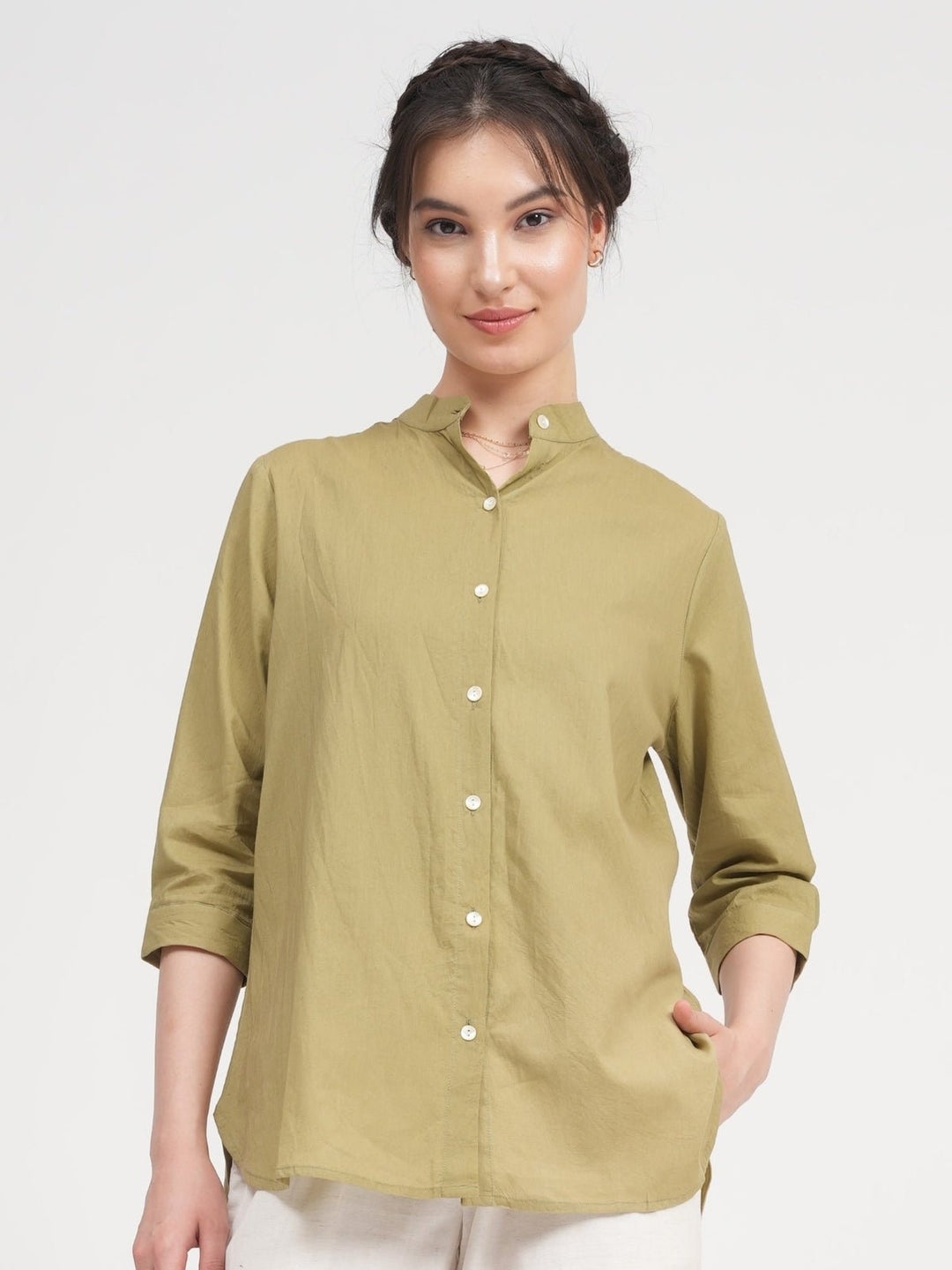 Co - ord SetOrganic Cotton Dianne Shirt with Trousers Co - ords SetSaltpetre