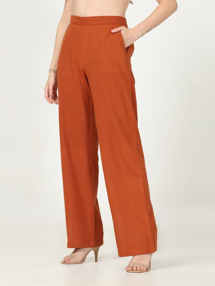 Co - ord SetOrganic Cotton Solid Long Shirt with Wide Leg Pant Co - ord SetSaltpetre