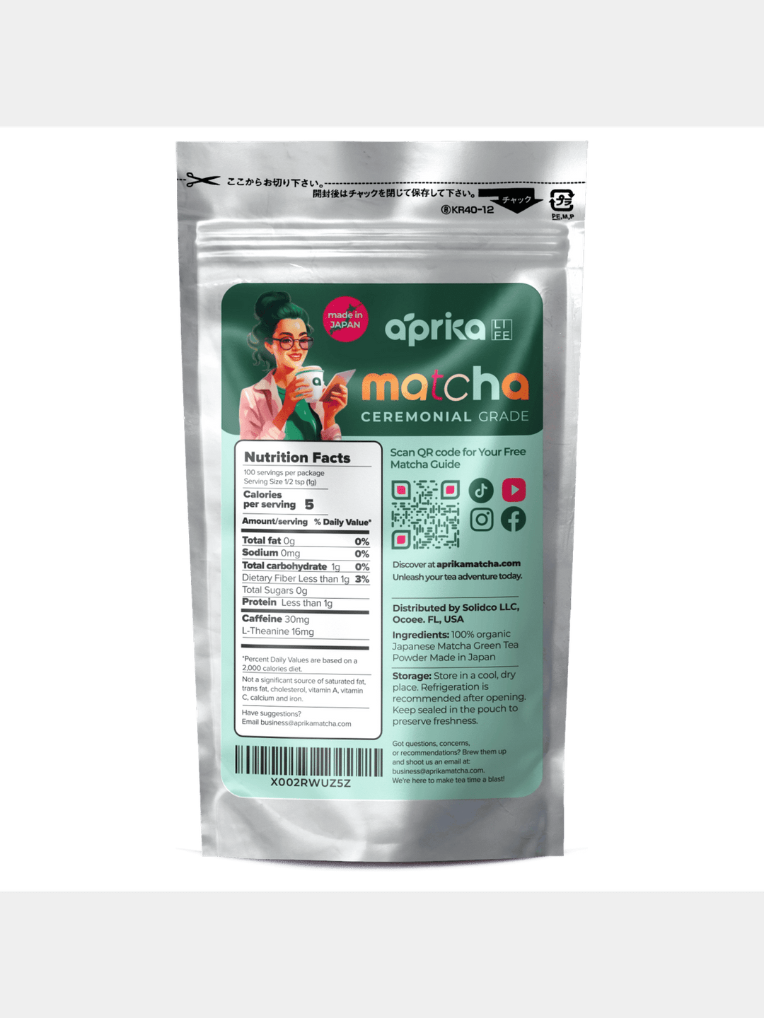 FoodOrganic Japanese Ceremonial Grade Matcha Green Tea PowderAprika Life