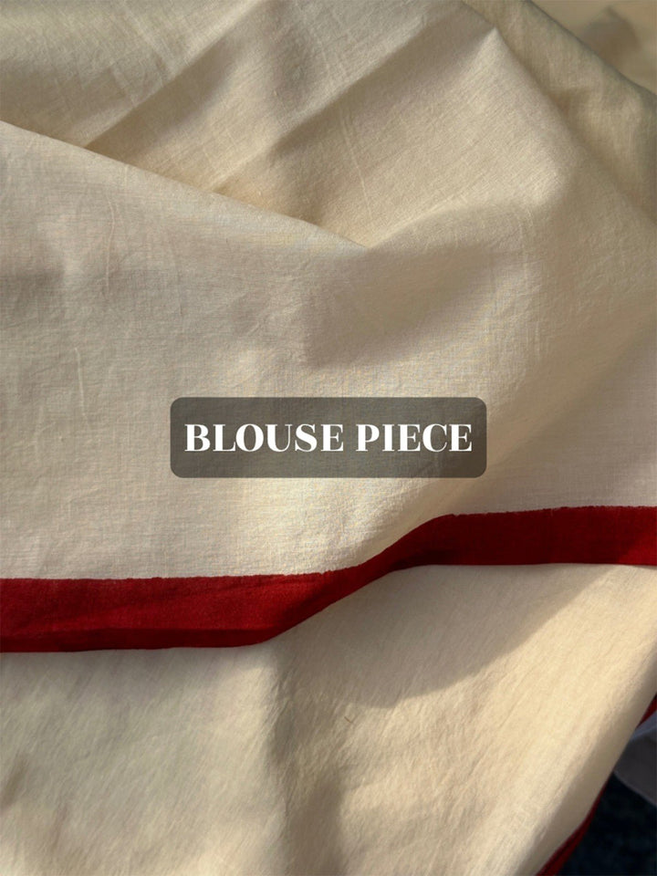 SareesPankhudi Cream Mul Cotton Leaf Print SareePolki by Bhagwati SareesFlourish Planet