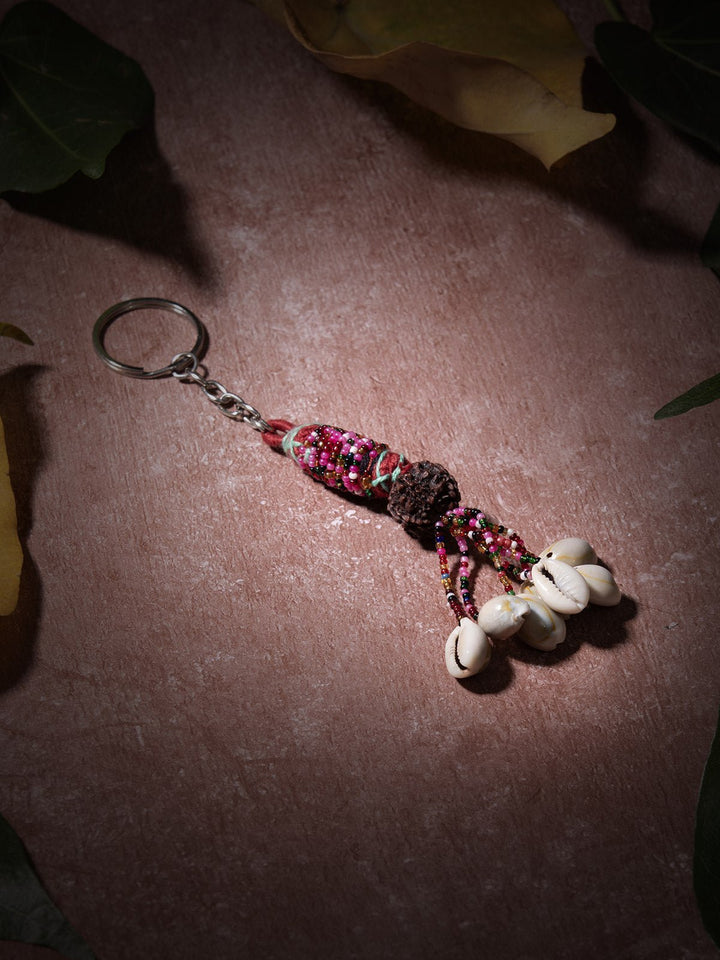 Personal AccessoriesPatwa Beaded Keychain with Rudraksha & Shell AccentsKaladoraFlourish Planet