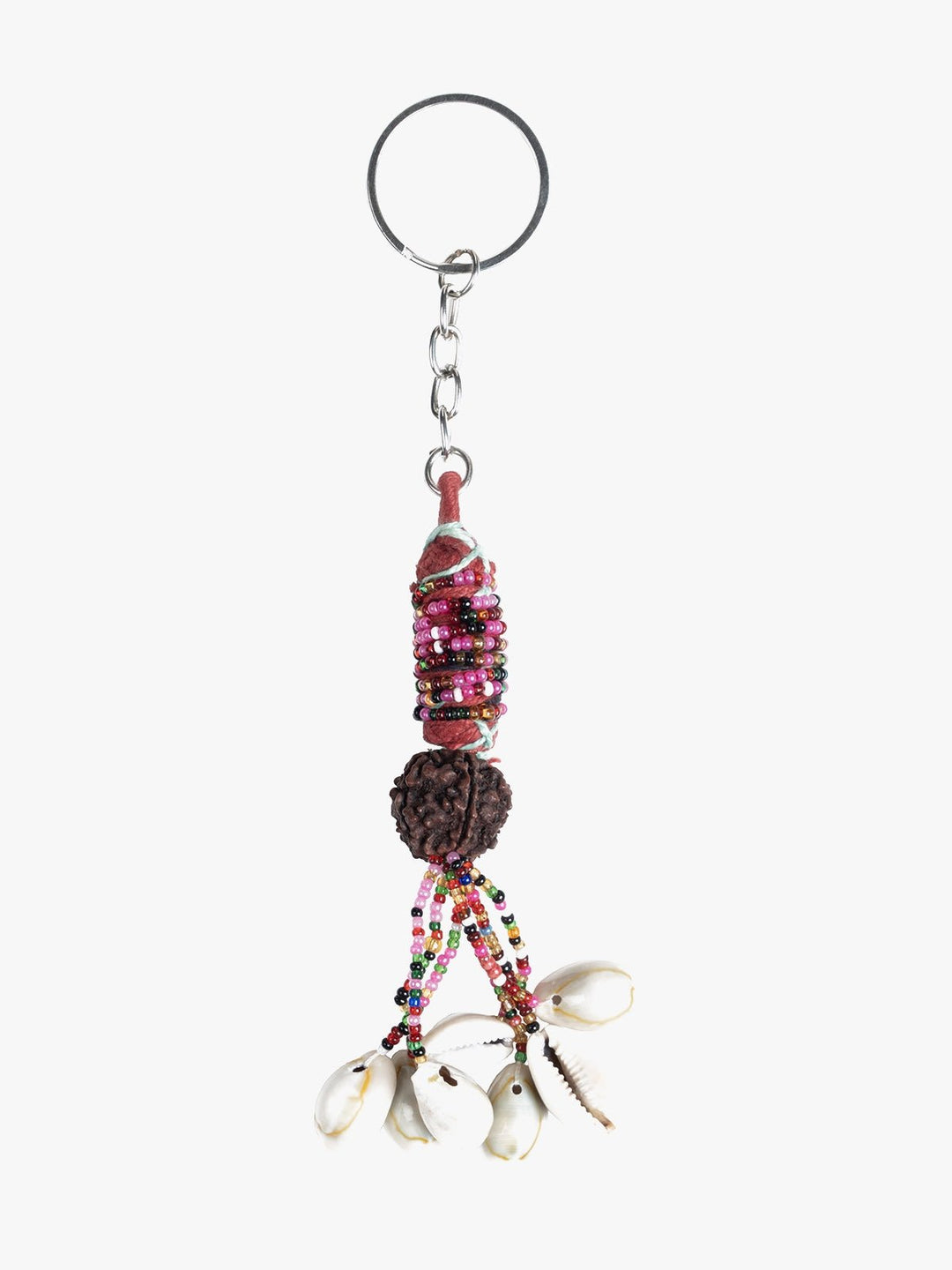 Personal AccessoriesPatwa Beaded Keychain with Rudraksha & Shell AccentsKaladoraFlourish Planet