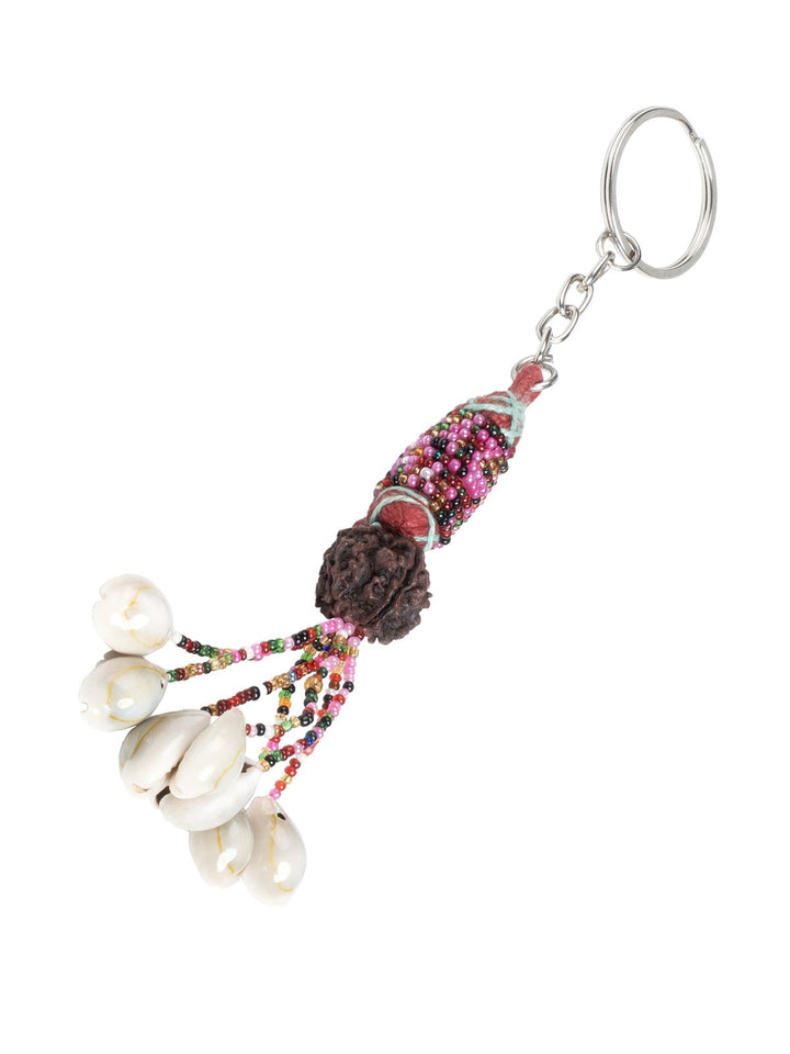 Personal AccessoriesPatwa Beaded Keychain with Rudraksha & Shell AccentsKaladoraFlourish Planet
