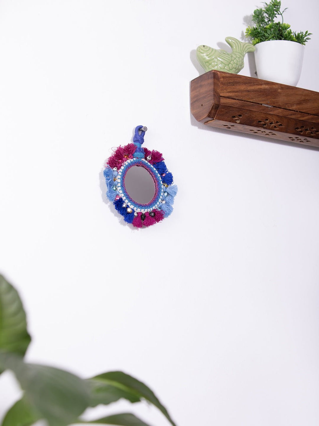 Home DecorPatwa Thread & Bead Decorative Hanging MirrorKaladoraFlourish Planet
