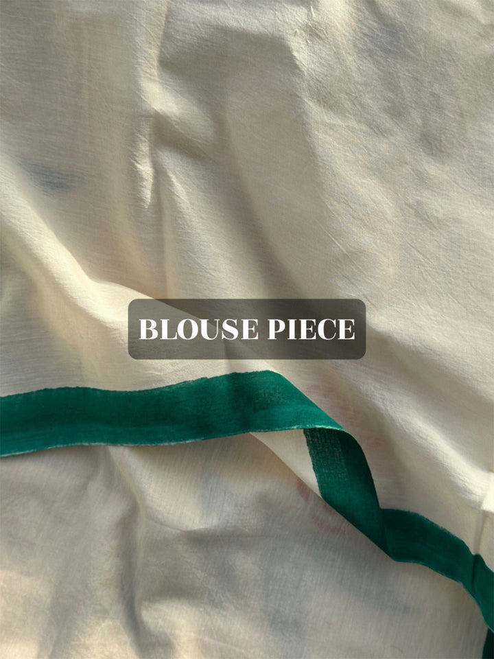 SareesPhool Bahar Cream Mul Cotton SareePolki by Bhagwati SareesFlourish Planet