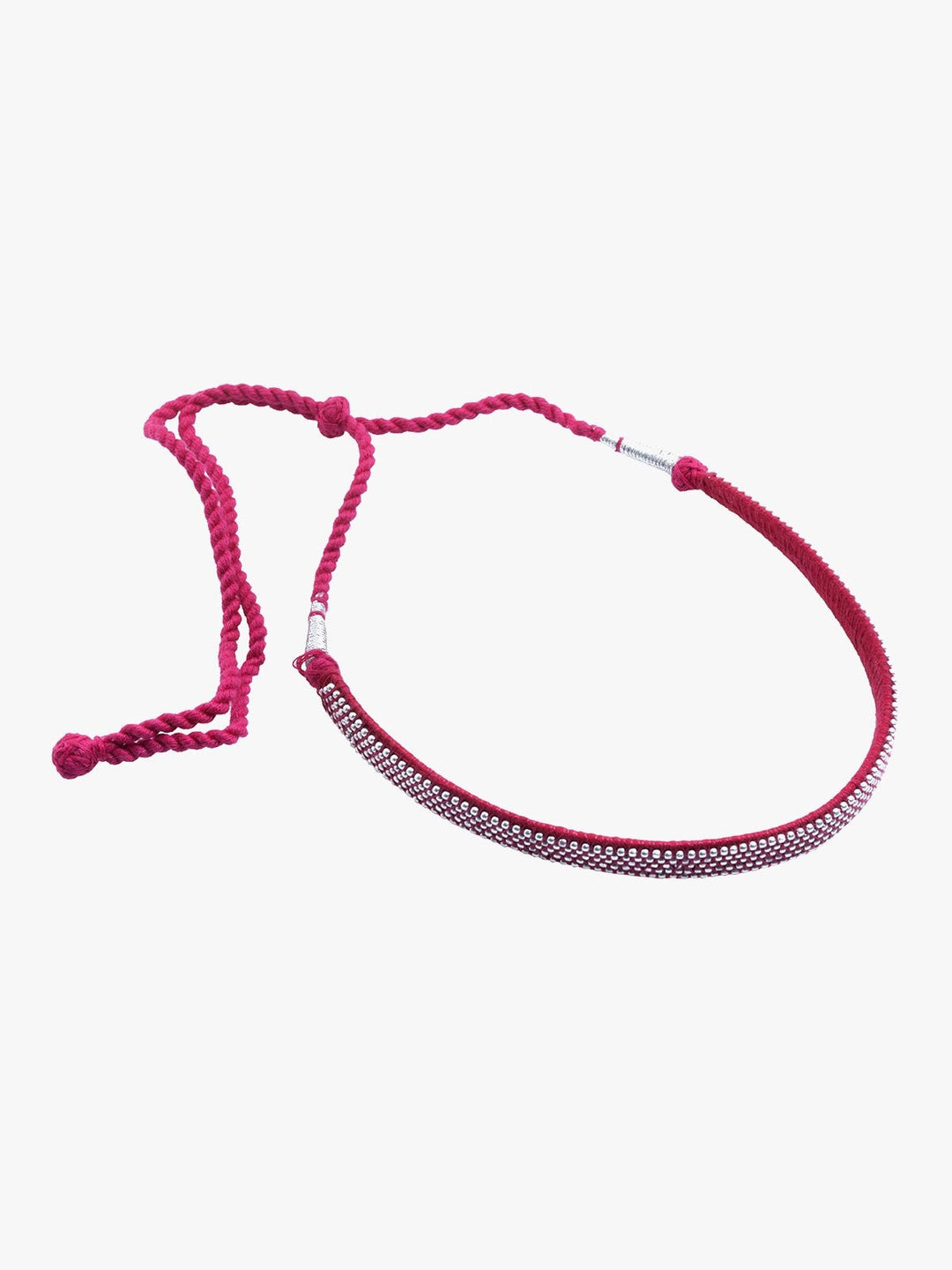 NecklacePink Patwa Thread Choker with Metallic DetailingKaladoraFlourish Planet