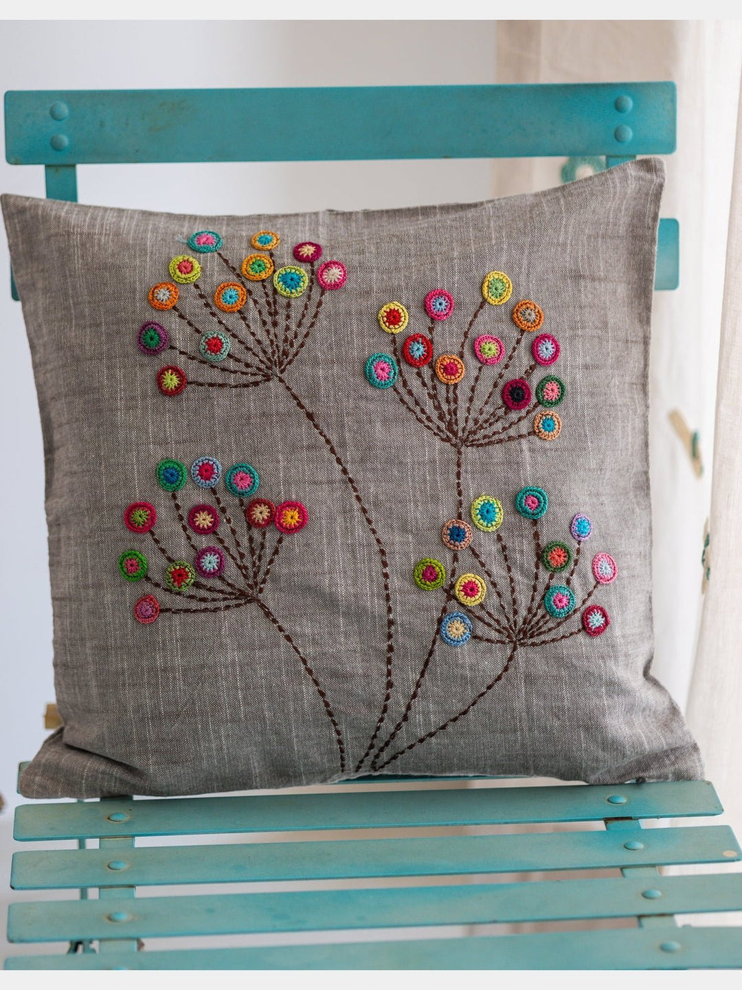 Bed and LivingPrakriti Handcrafted Crochet Cushion CoverSamoolam