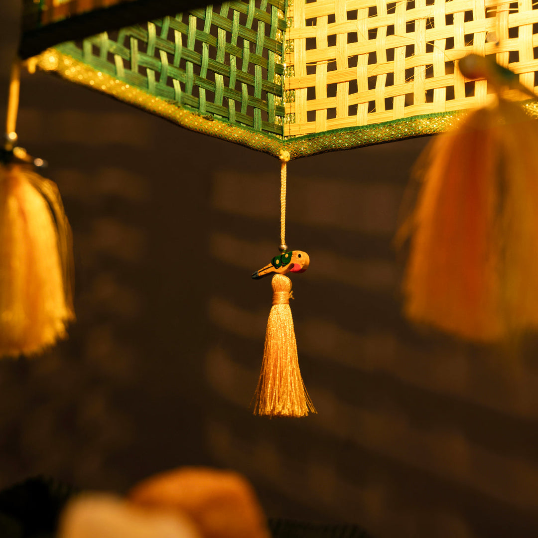 Home DecorRangeela Handcrafted Bamboo Lantern MediumGreenkraftFlourish Planet