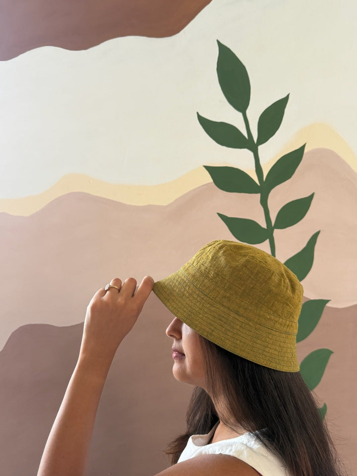Personal AccessoriesReversible Bucket Hat – Olive Green & Mustard GreenTARI - The Loom TheoryFlourish Planet