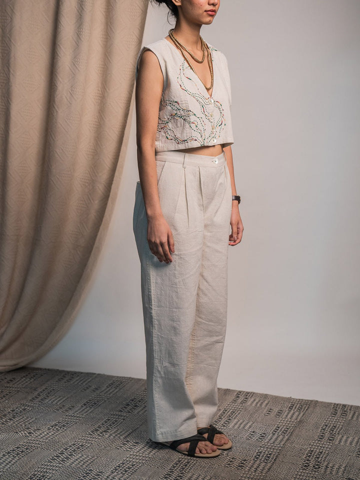 TopsRewind Cropped Blouse Off WhiteLafaaniFlourish Planet