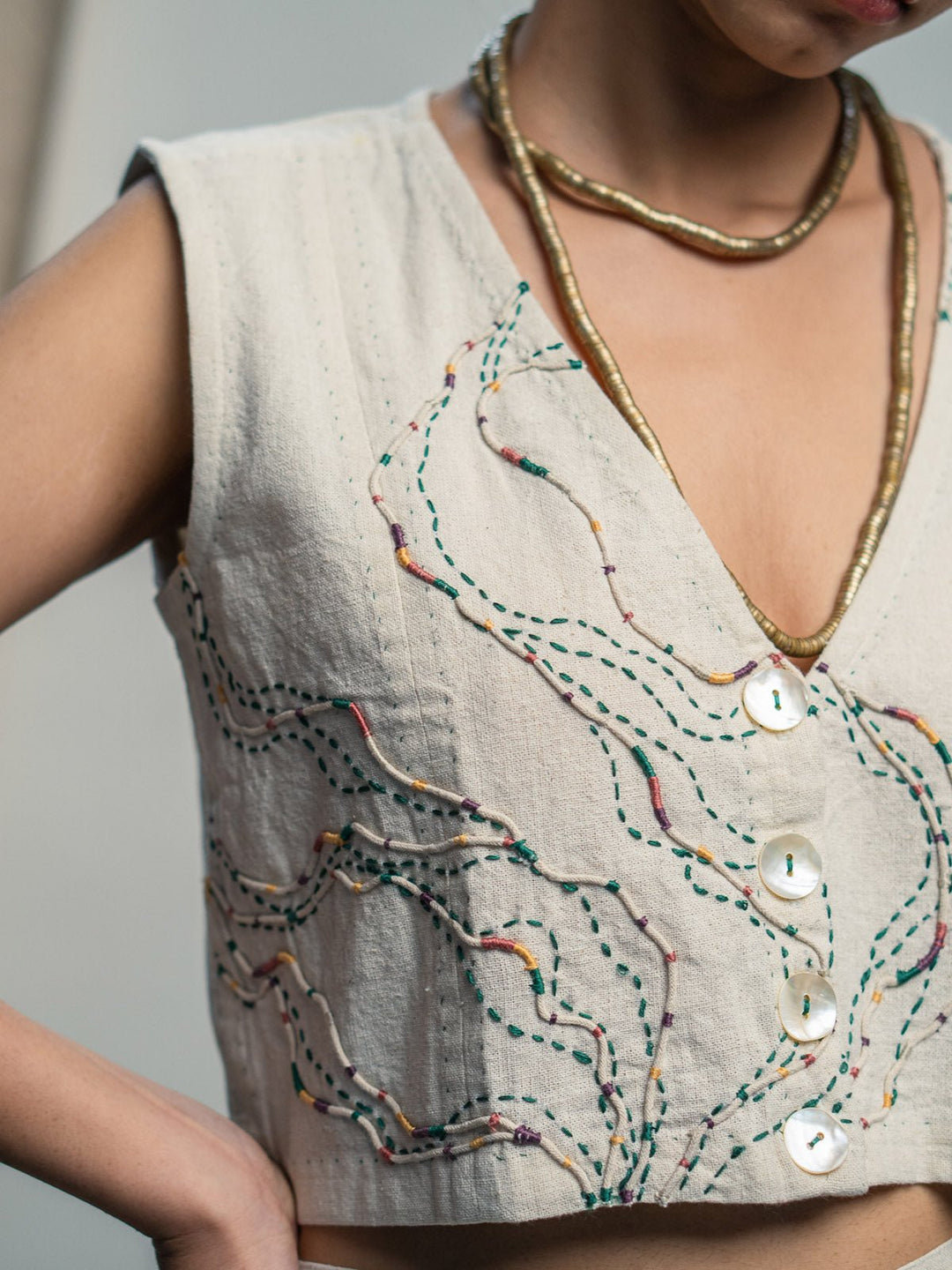 TopsRewind Cropped Blouse Off WhiteLafaaniFlourish Planet