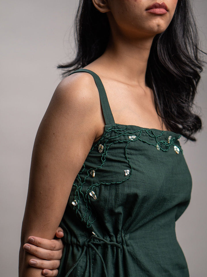 TopsRewind Side Slit Tunic GreenLafaaniFlourish Planet