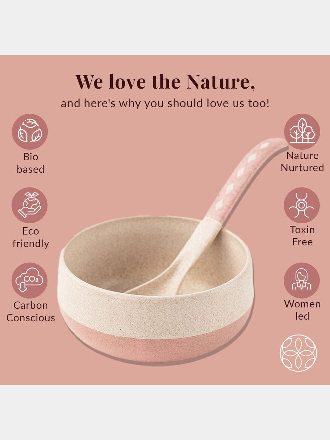 Table & DiningRice husk And Bamboo Fiber Soup Bowls With SpoonsIrida NaturalsFlourish Planet