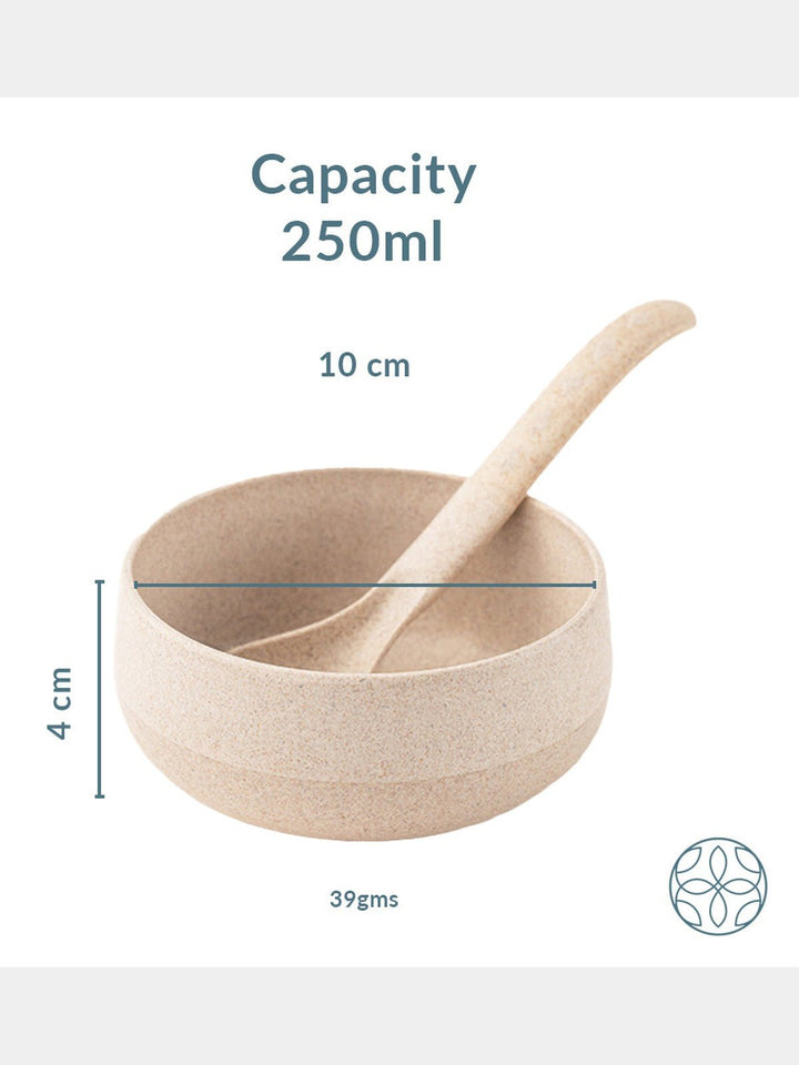 Table & DiningRice husk And Bamboo Fiber Soup Bowls With SpoonsIrida NaturalsFlourish Planet