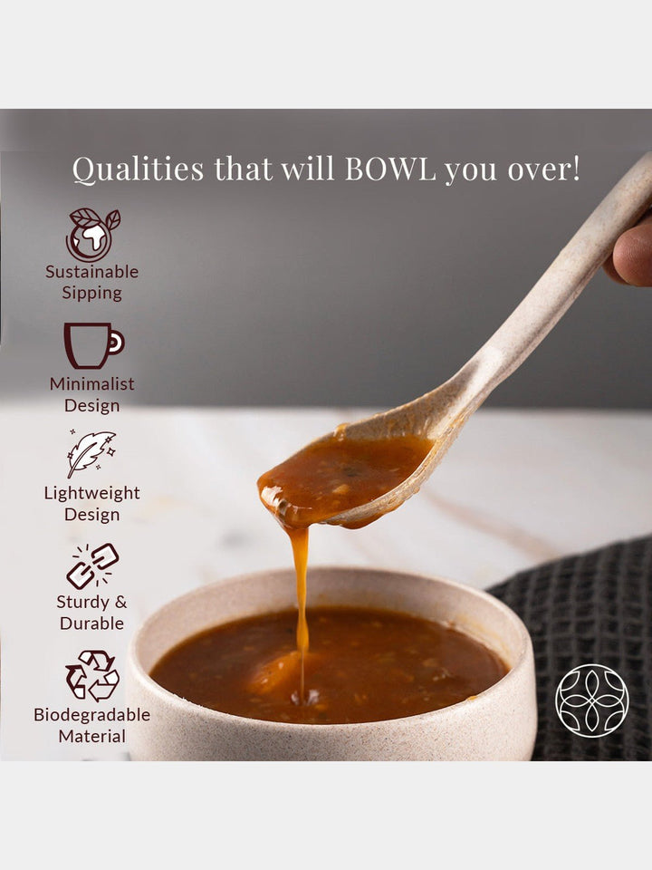 Table & DiningRice husk And Bamboo Fiber Soup Bowls With SpoonsIrida NaturalsFlourish Planet