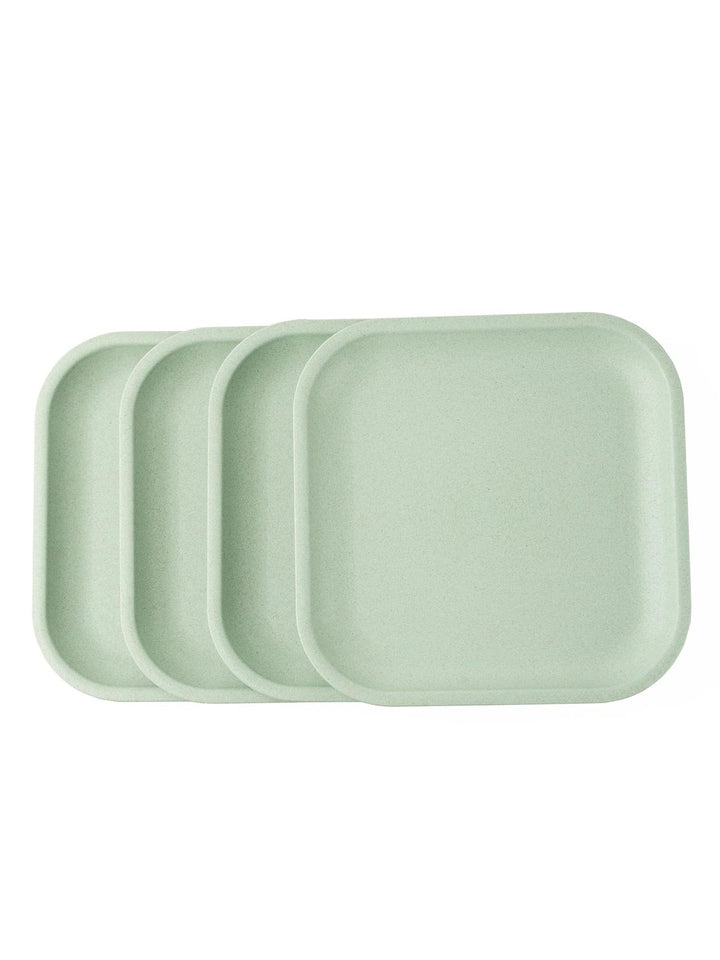 Table and DiningRice Husk Snack Plates - Set of 4Irida Naturals