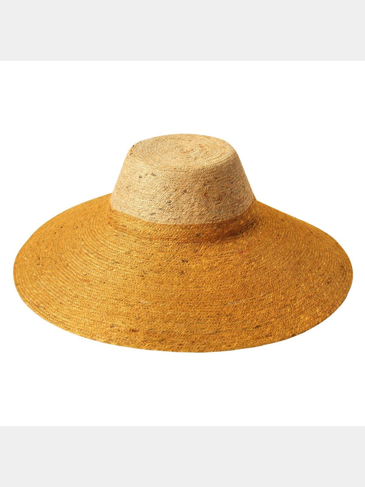 Personal AccessoriesRIRI DUO Jute Handwoven Straw Hat In Nude & Golden YellowBrunnaCo